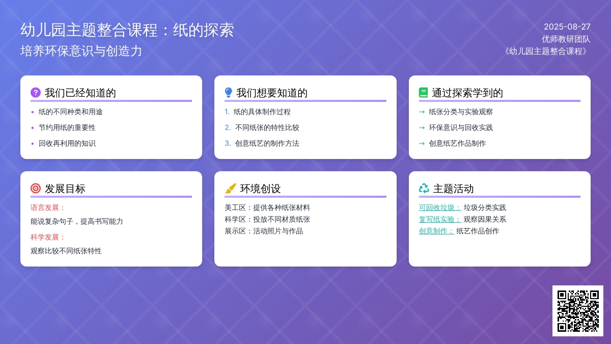 幼儿园中班科学活动：纸的主题活动