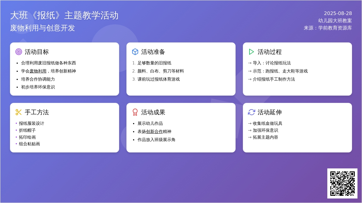 幼儿园大班教案《报纸》