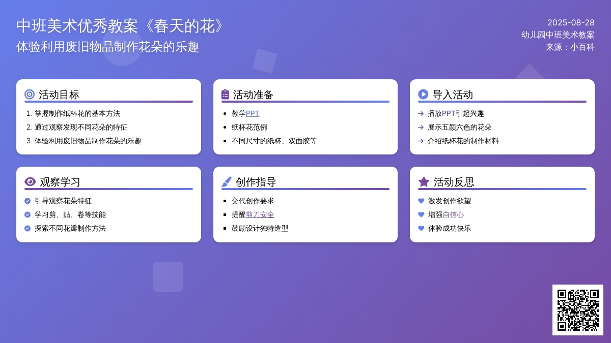 中班美术优秀教案《春天的花》含反思