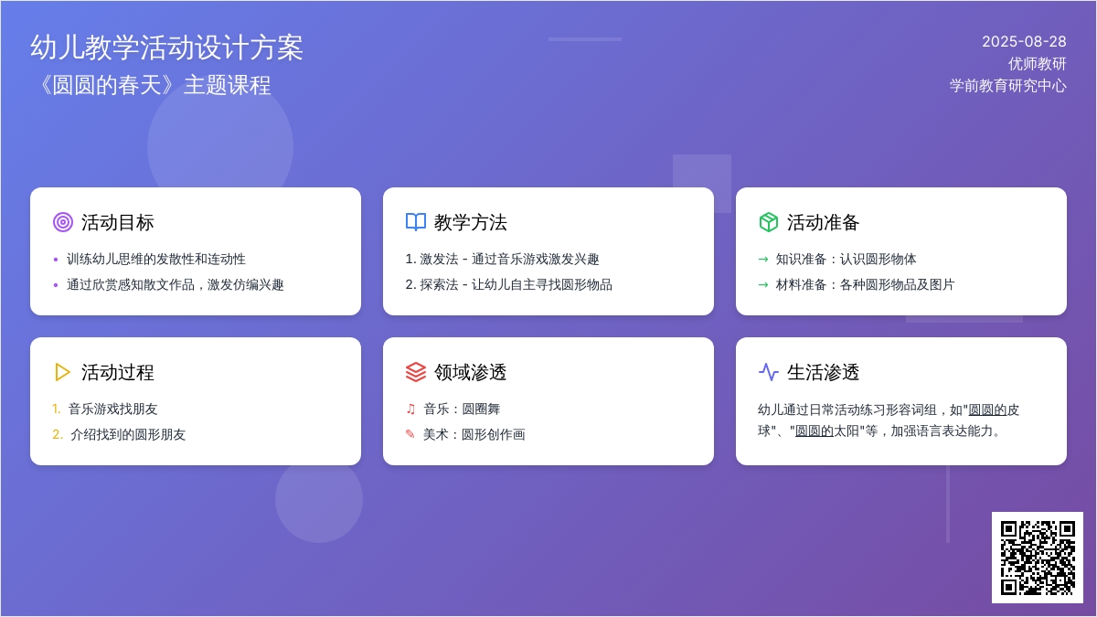 幼儿园中班社会活动：圆圆的春天