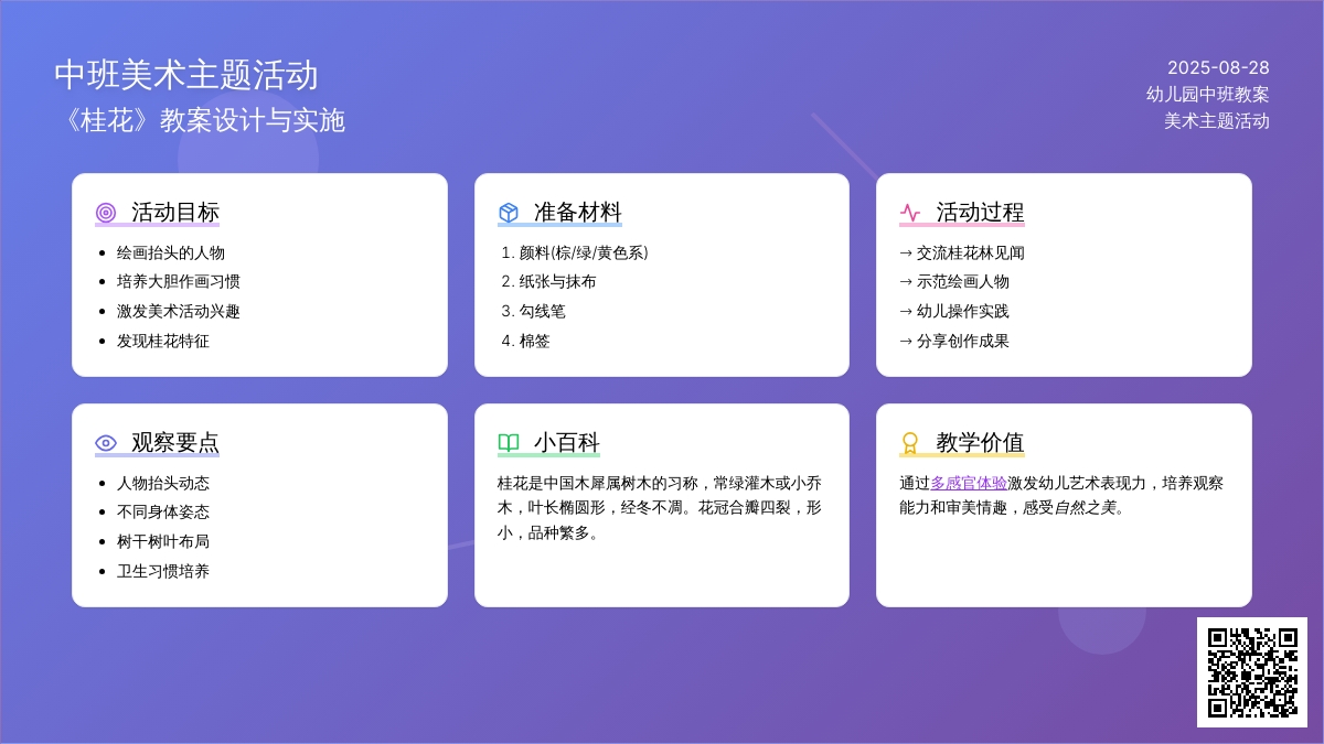 幼儿园中班教案《桂花》