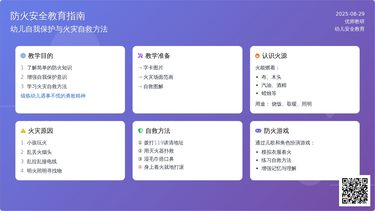 幼儿园中班社会教案：火灾安全自救