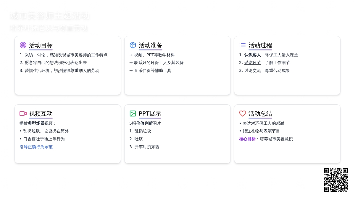 幼儿园中班社会活动：城市美容师