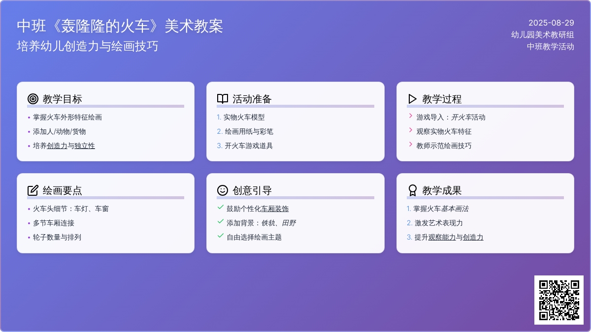 幼儿园中班教案《轰隆隆的火车》含反思