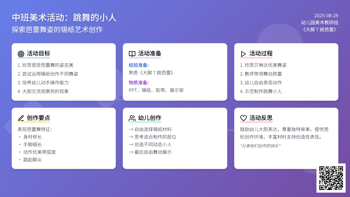 幼儿园中班教案《跳舞的小人》含反思