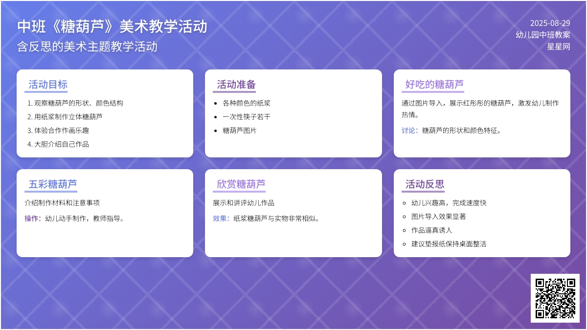 幼儿园中班教案《糖葫芦》含反思