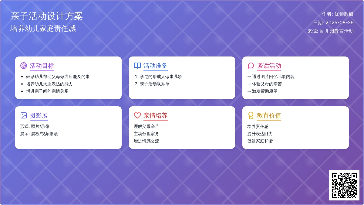 幼儿园中班社会活动：《爸爸妈妈的小帮手》