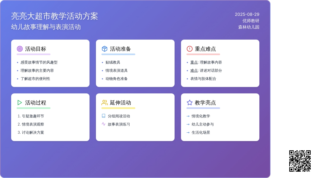 幼儿园中班社会活动：亮亮大超市