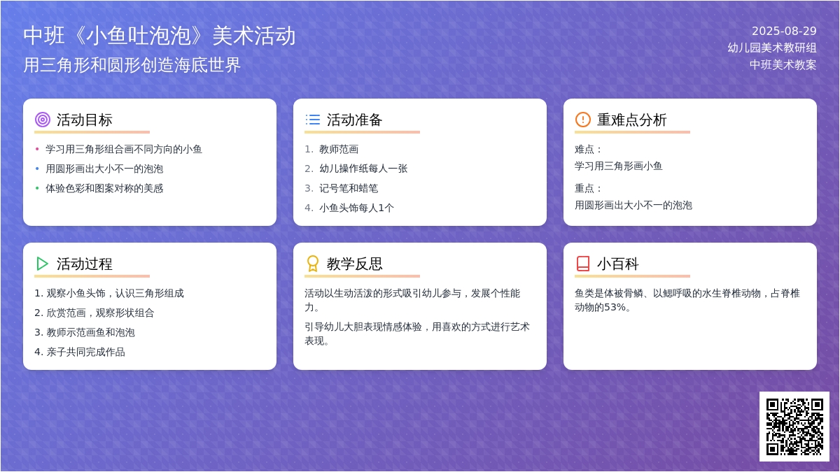 幼儿园中班教案《小鱼吐泡泡》含反思