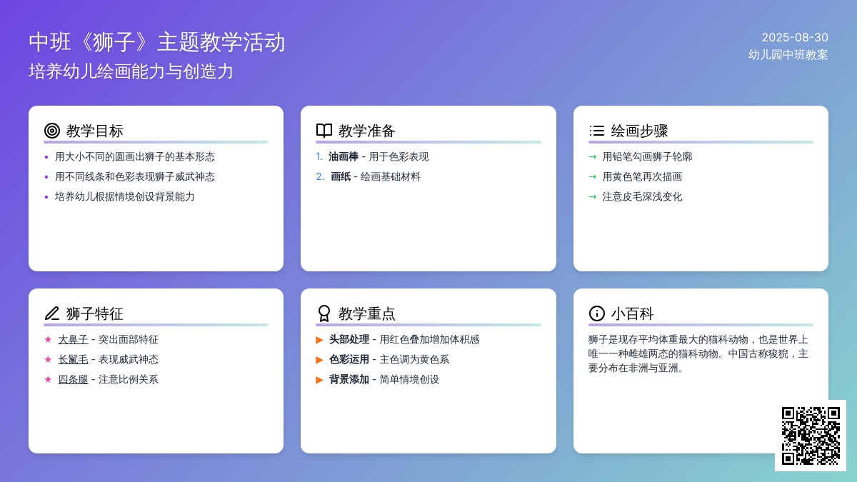 幼儿园中班教案《狮子》