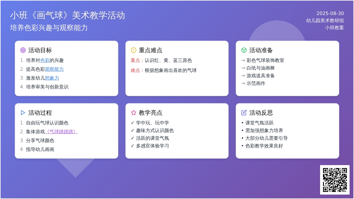 幼儿园小班教案《画气球》含反思