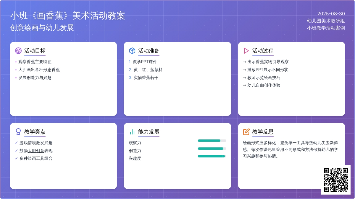 幼儿园小班教案《画香蕉》含反思
