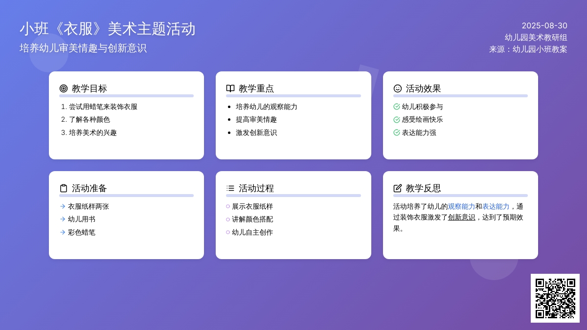 幼儿园小班教案《衣服》含反思