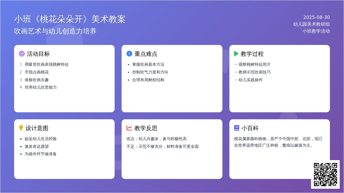 幼儿园小班教案《桃花朵朵开》含反思