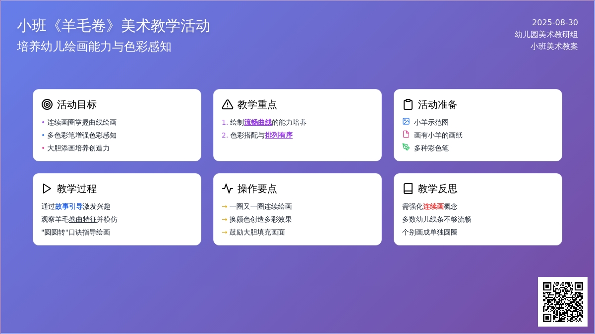 幼儿园小班教案《羊毛卷》含反思