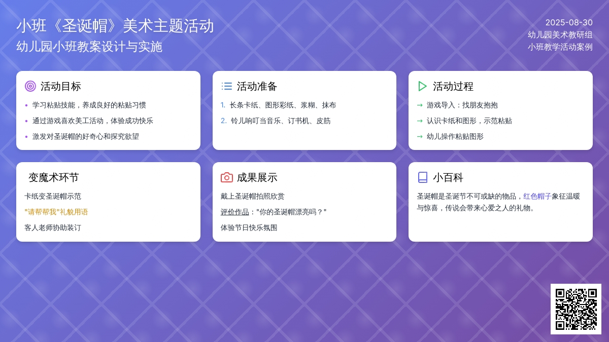 幼儿园小班教案《圣诞帽》