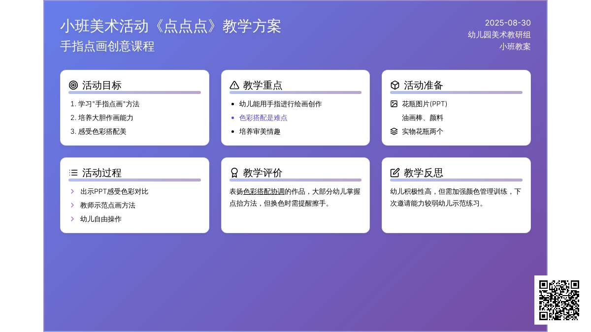 幼儿园小班教案《点点点》含反思