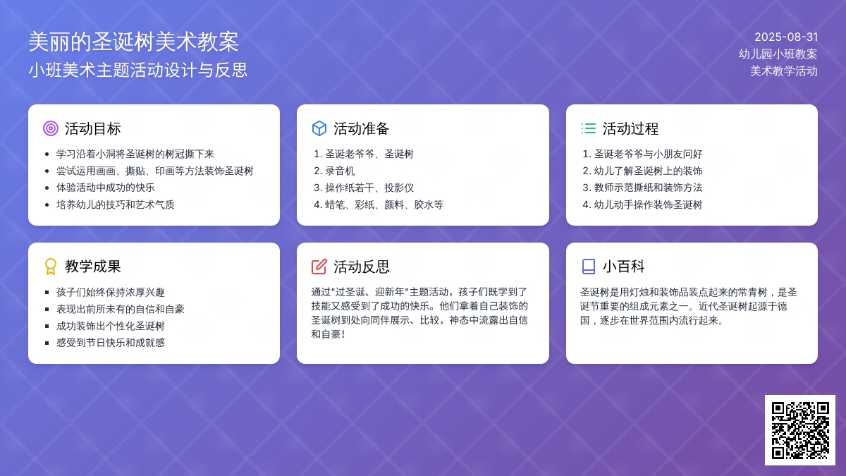 幼儿园小班教案《美丽的圣诞树》含反思