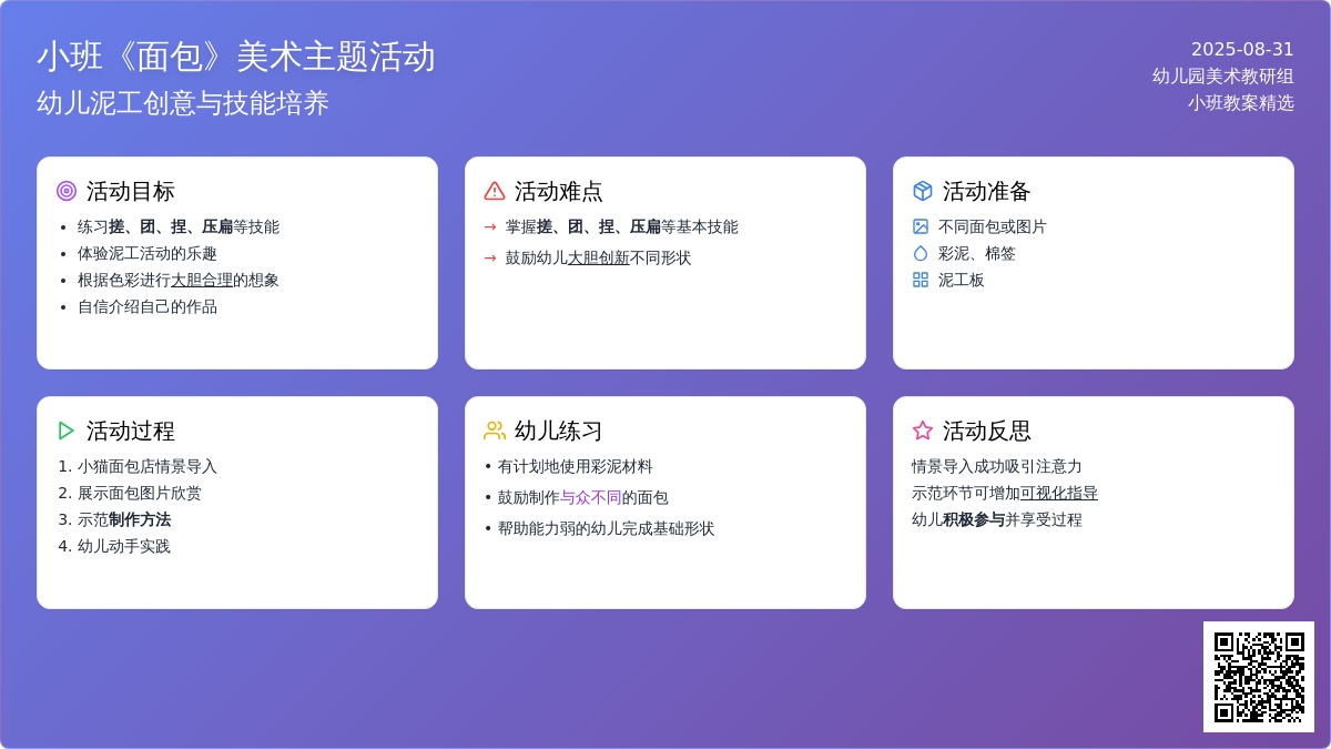 幼儿园小班教案《面包》