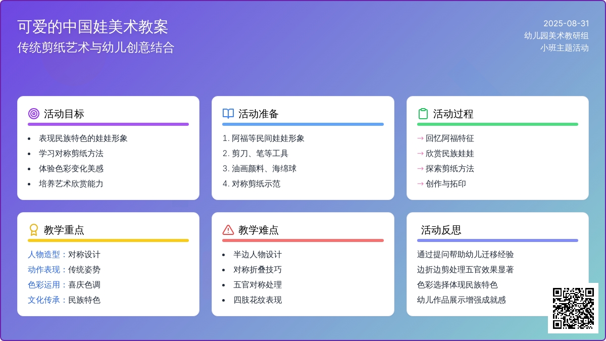 幼儿园小班教案《可爱的中国娃》含反思