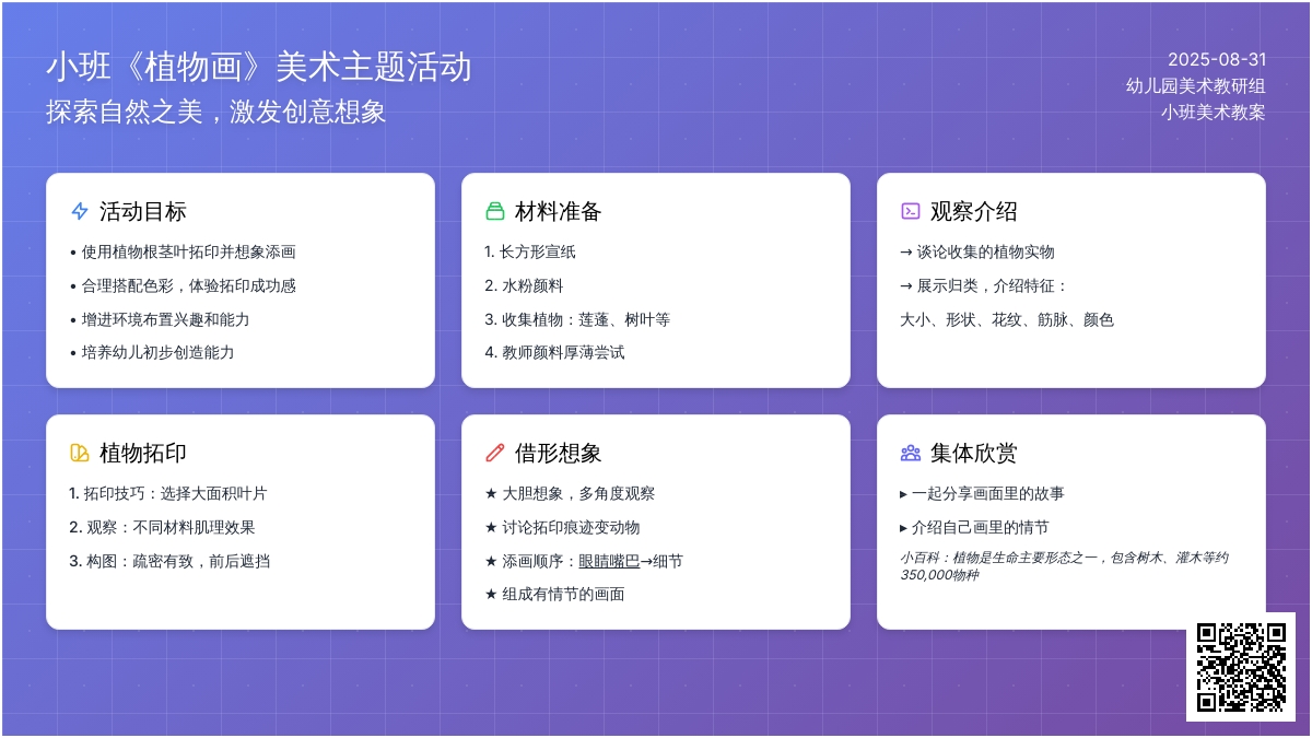 幼儿园小班教案《植物画》