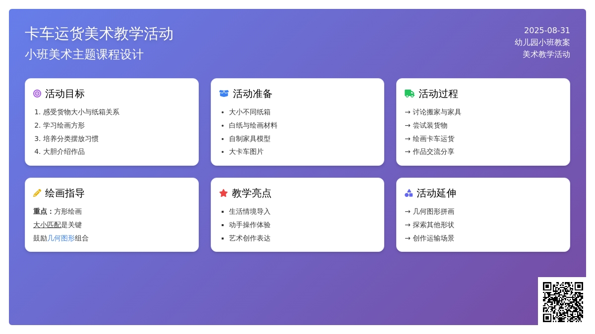 幼儿园小班教案《卡车运货》