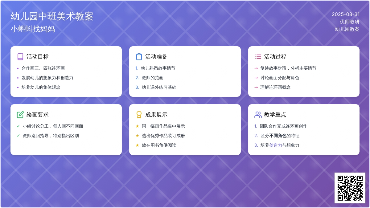 幼儿园中班美术教案：小蝌蚪找妈妈