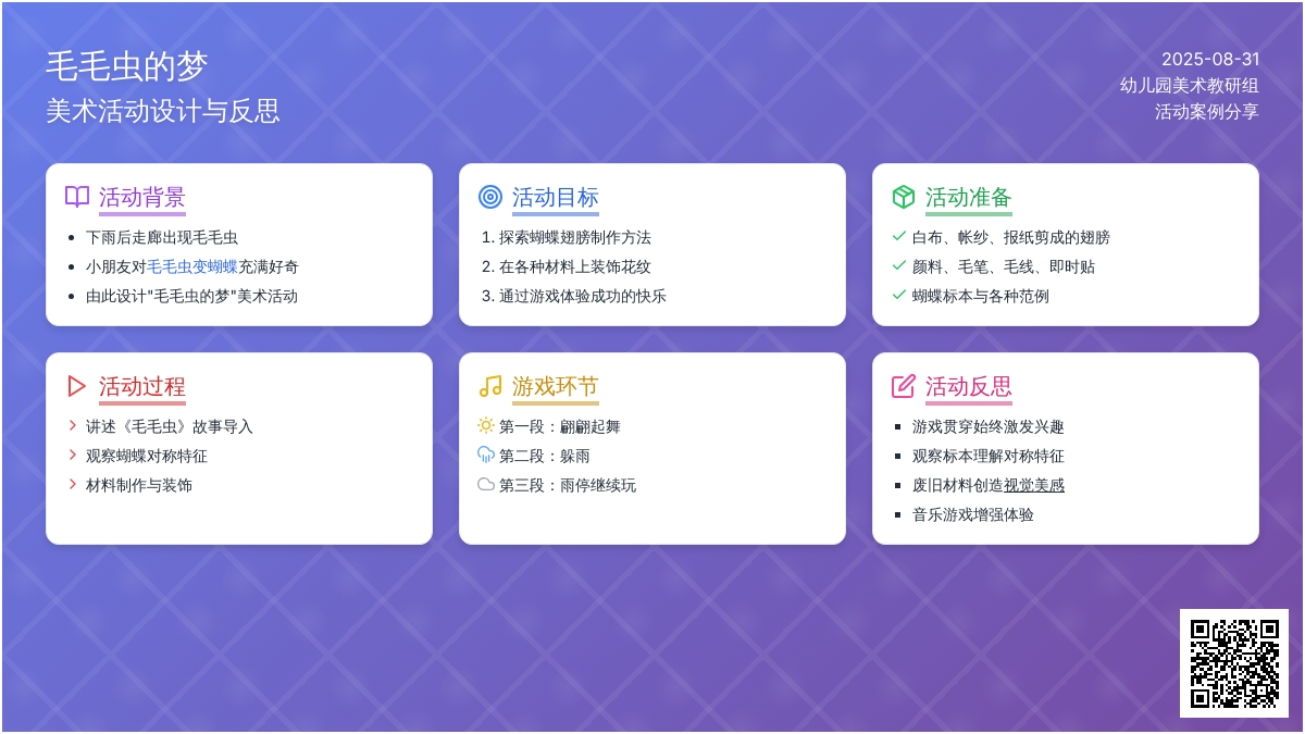 幼儿园中班美术活动：毛毛虫的梦