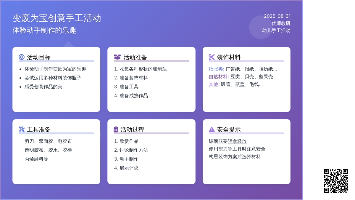 幼儿园中班装饰活动：美丽的瓶子