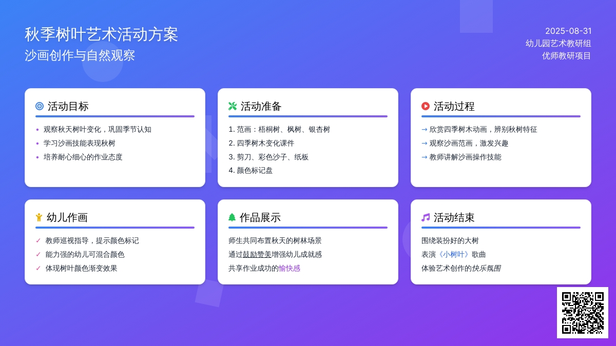 幼儿园中班沙画活动：秋天的树
