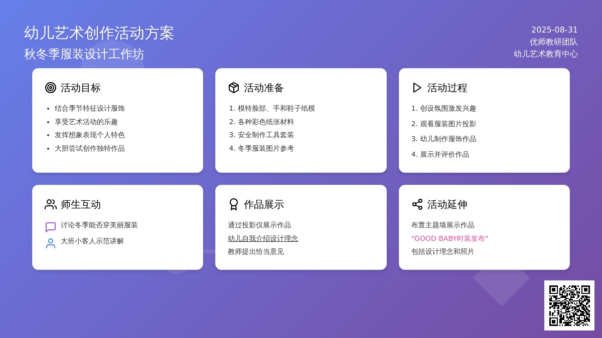 幼儿园中班美术活动：秋冬季服装设计师