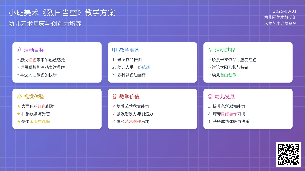 幼儿园小班美术教案《烈日当空》