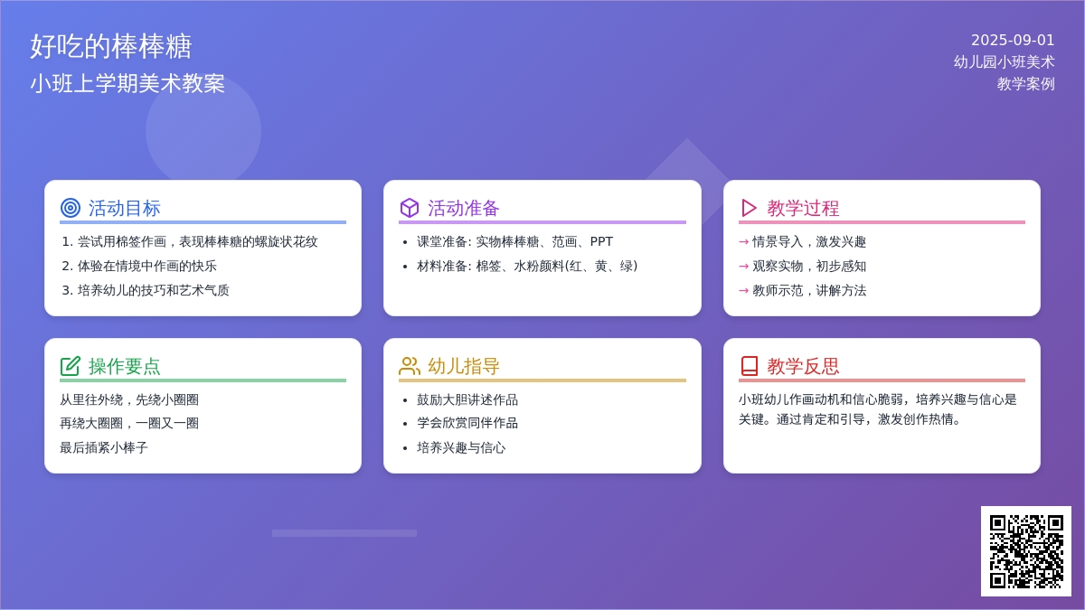 小班上学期美术教案《好吃的棒棒糖》含反思