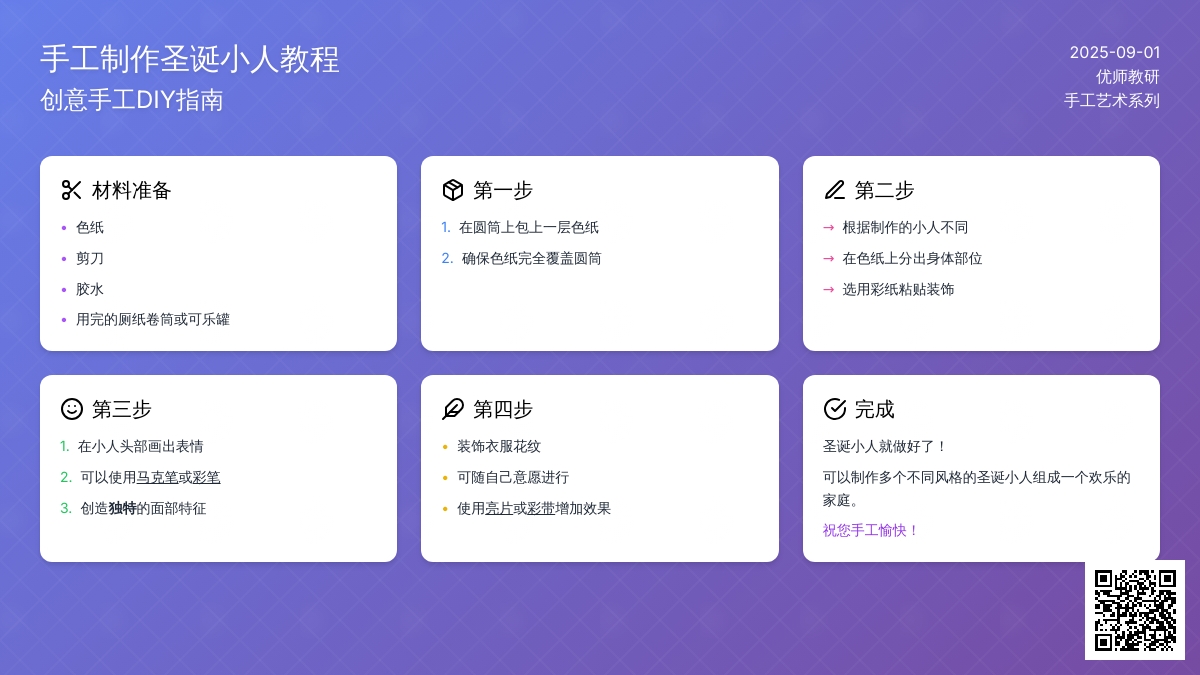 幼儿园中班手工活动：圣诞小人