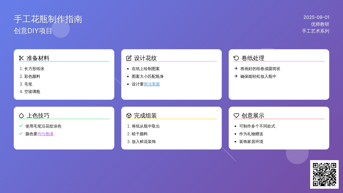 幼儿园中班美术活动：花瓶装饰