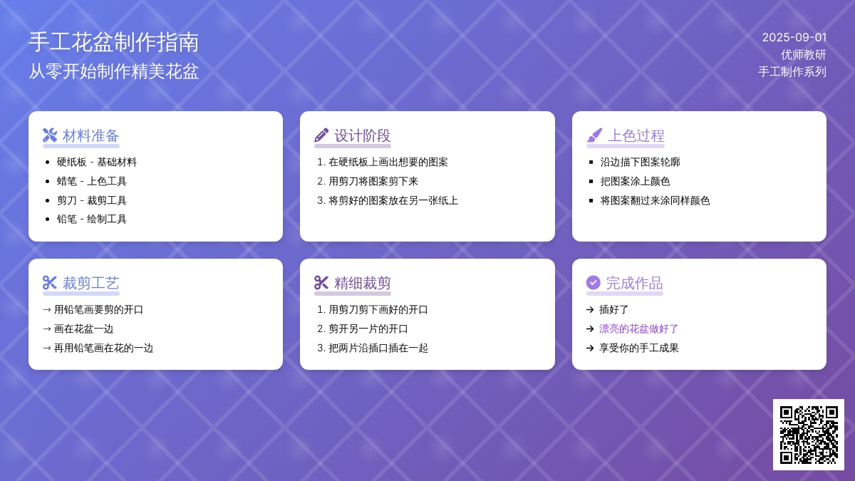 幼儿园中班美术活动：纸做的花盆
