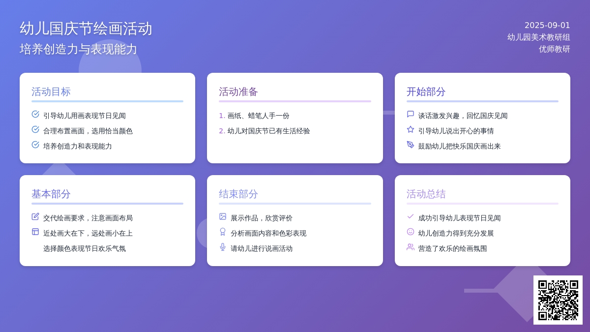 幼儿园中班美术活动：快乐的国庆节