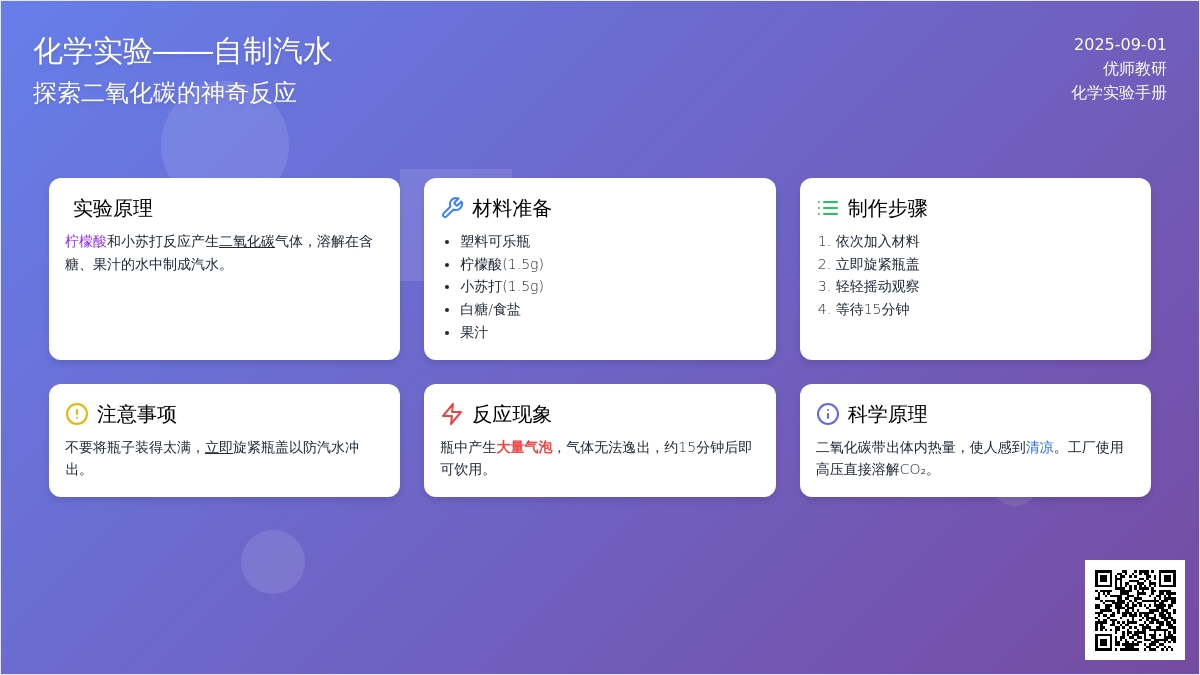 自制汽水（化学实验）