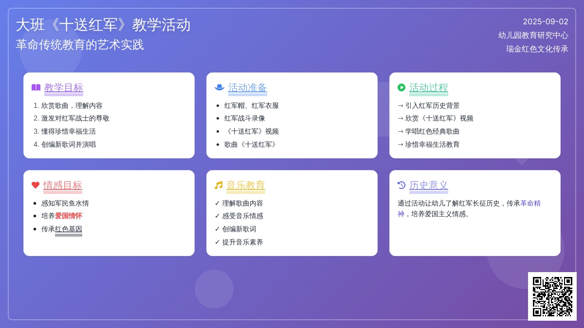 幼儿园大班教案《十送红军》