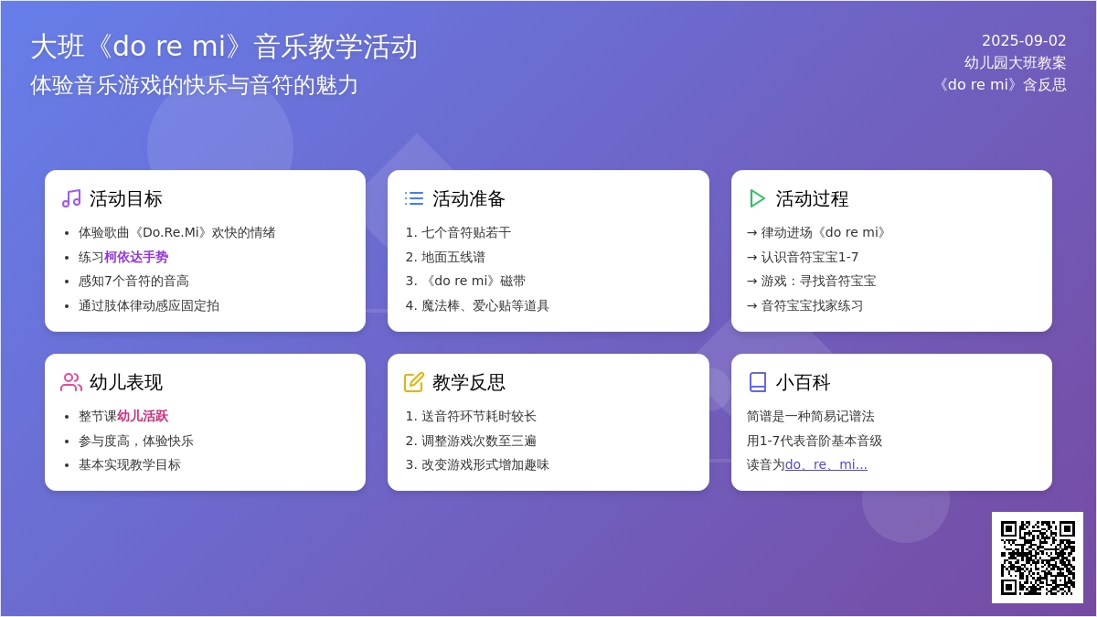 幼儿园大班教案《do re mi》含反思