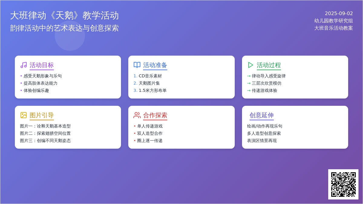 大班音乐律动教案《天鹅》含反思