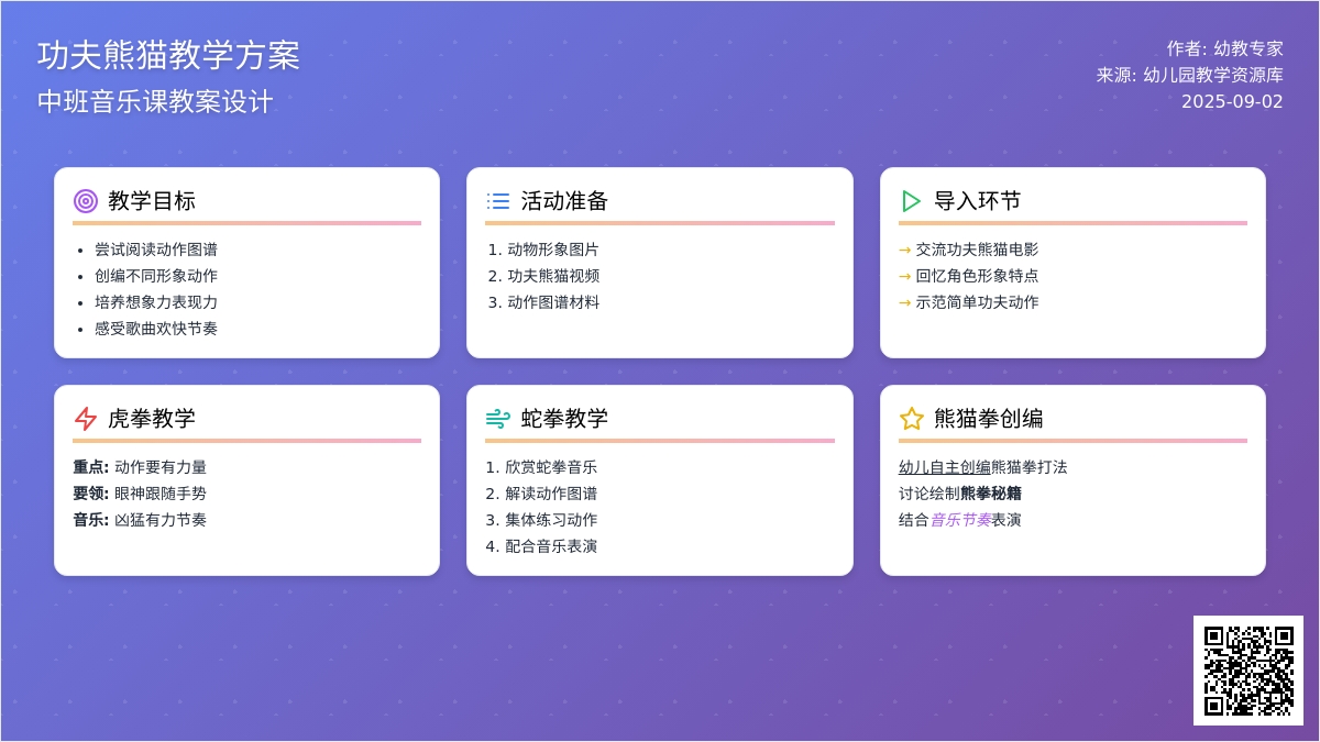 中班音乐课教案《功夫熊猫》