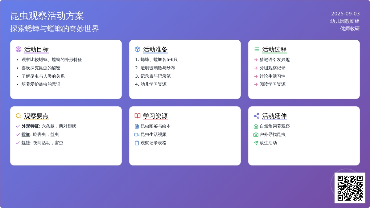 幼儿园中班科学教案：认识昆虫