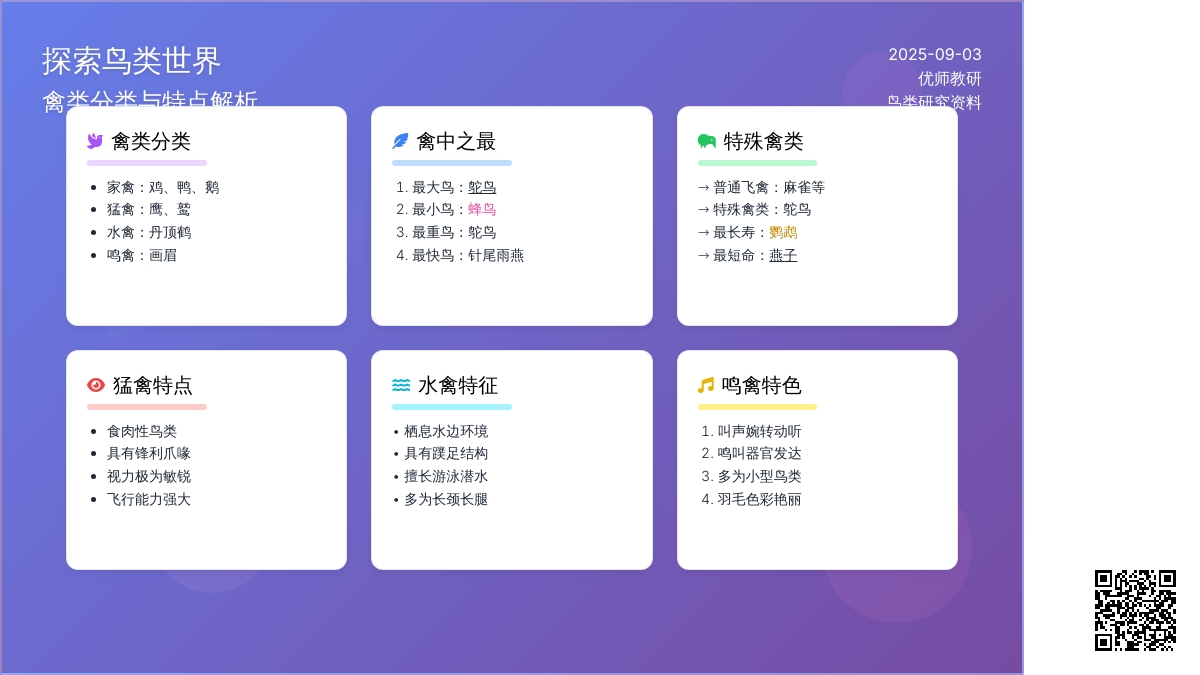 幼儿园中班科学教案：鸟类之最