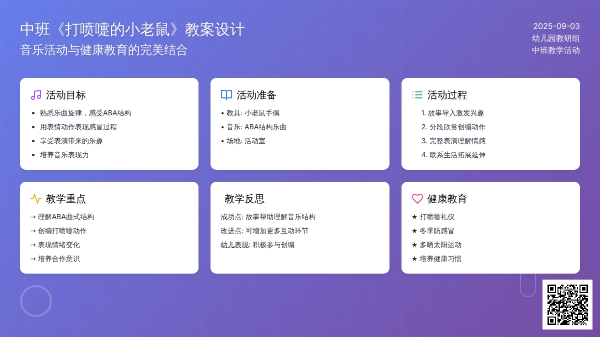 幼儿园中班教案《打喷嚏的小老鼠》含反思
