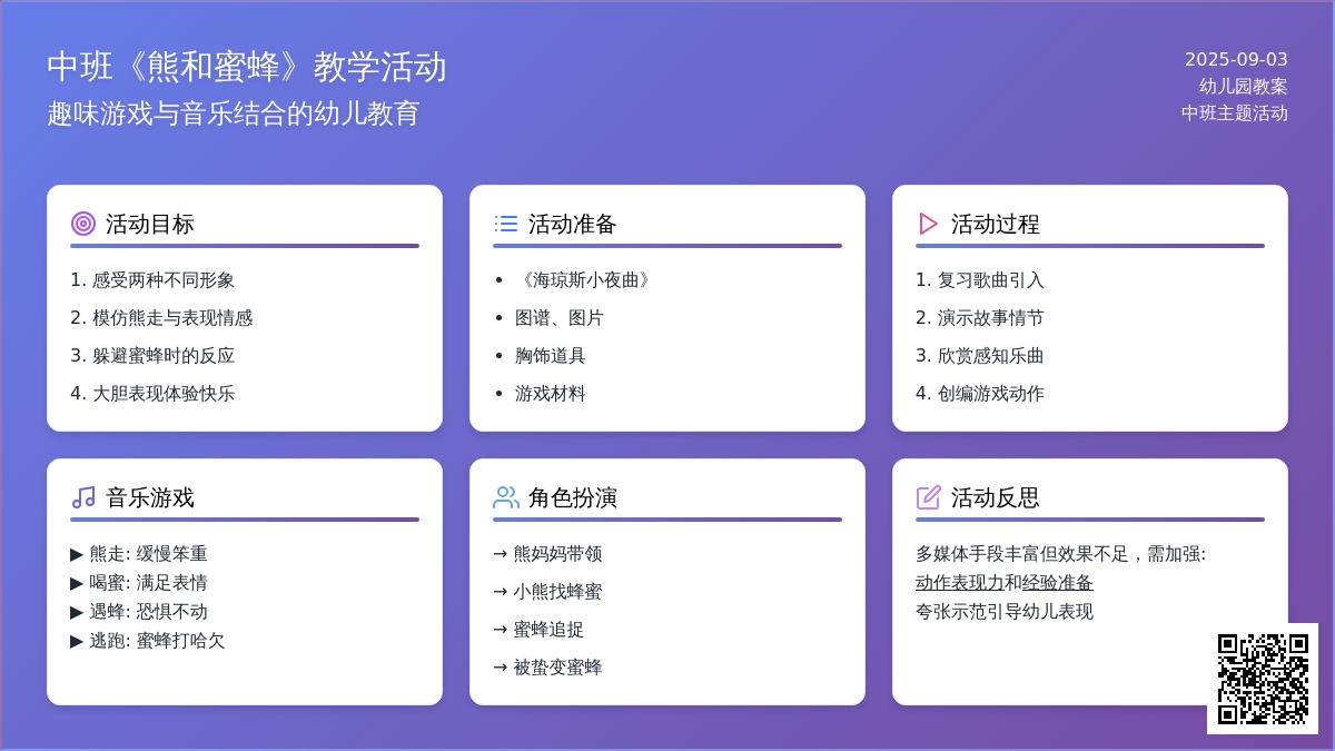 幼儿园中班教案《熊和蜜蜂》含反思