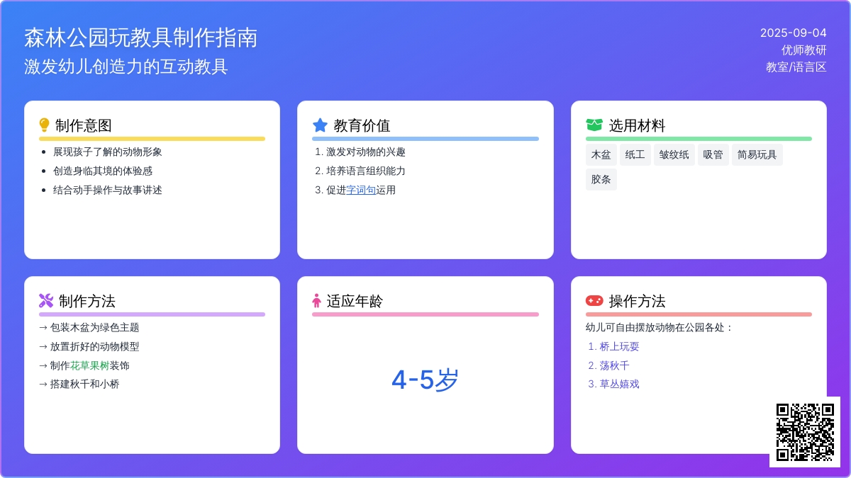 幼儿园中班语言活动：森林公园