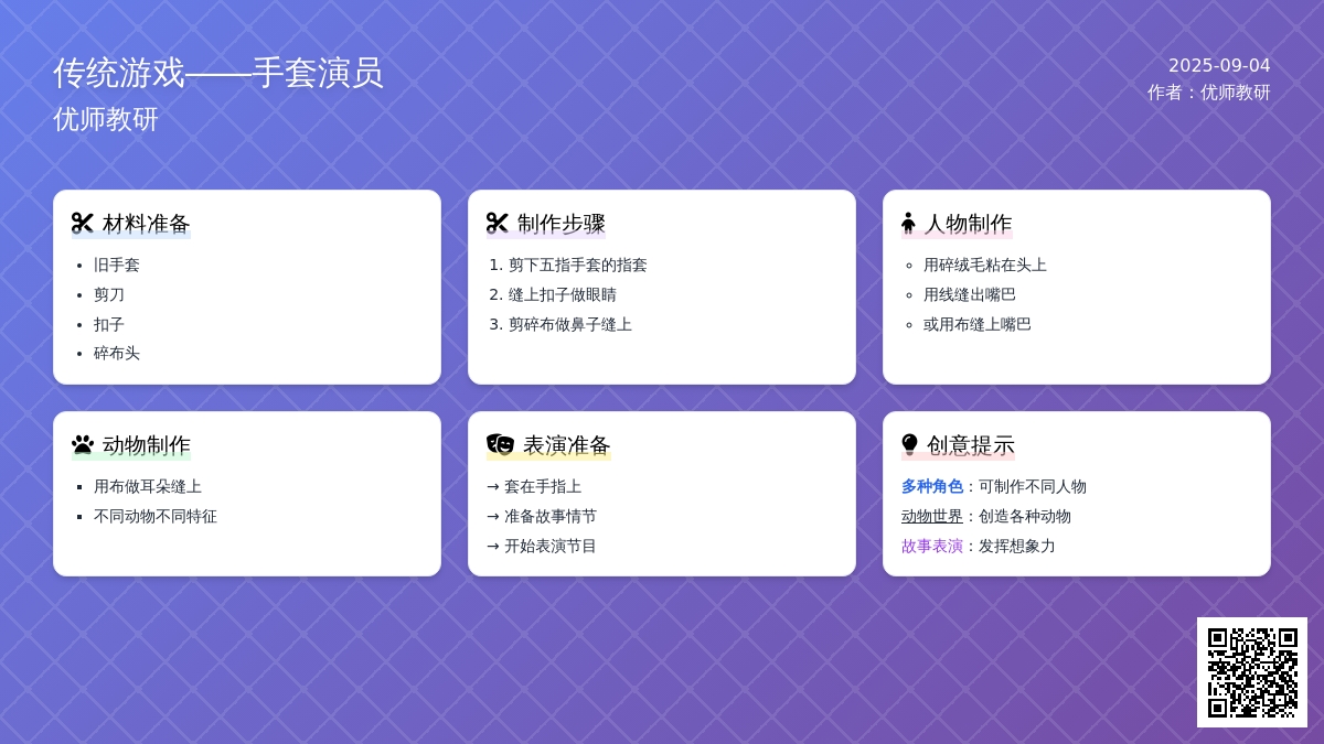 传统游戏――手套演员