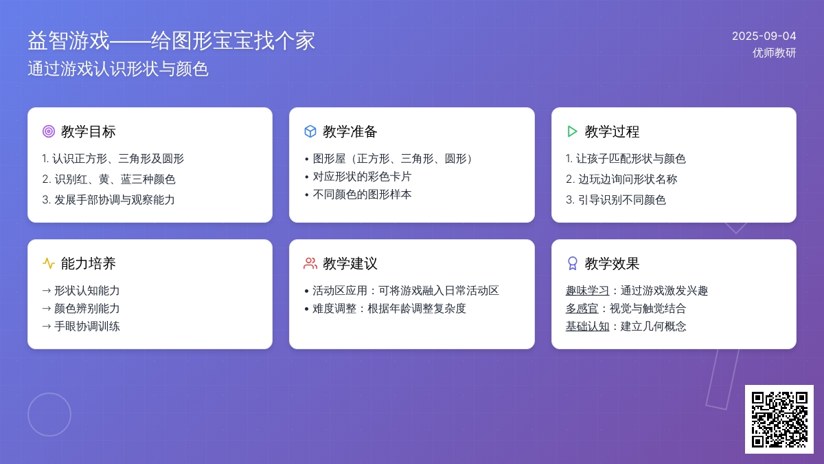 益智游戏――给图形孩子找个家