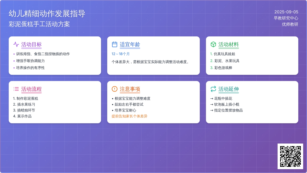 幼儿园亲子小肌肉活动：生日蛋糕